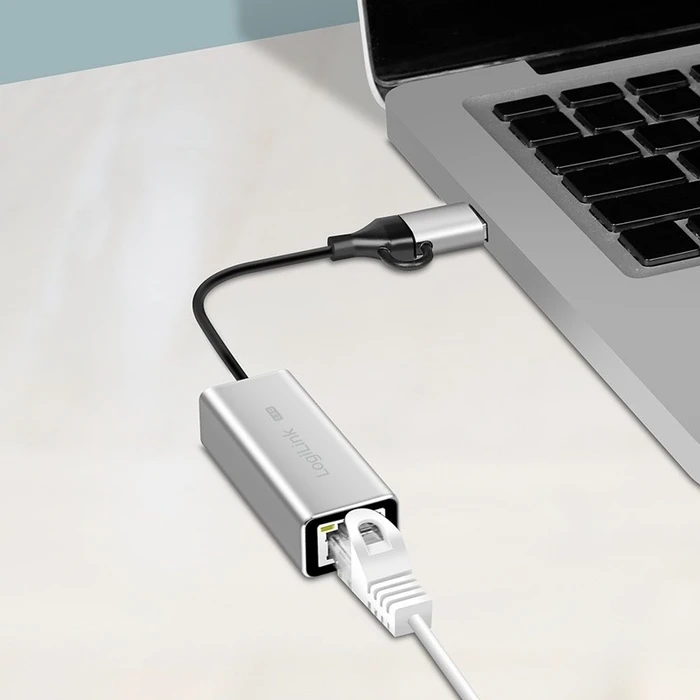 Αντάπτορας Δικτύου USB Logilink USB-A/-C to 2,5G Ethernet Gray