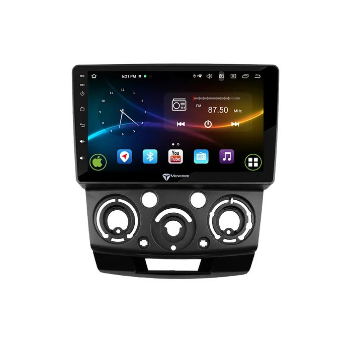 VenCore 3236-10007-0687B - Οθόνη Multimedia Android 15 9" IPS MTK6762 Octa-Core 2GB/32GB με Πρόσοψη, CarPlay, Android Auto και Υποστήριξη Κάμερας Οπισθοπορείας AHD για Ford Ranger 2007-2012 - Μαύρη
