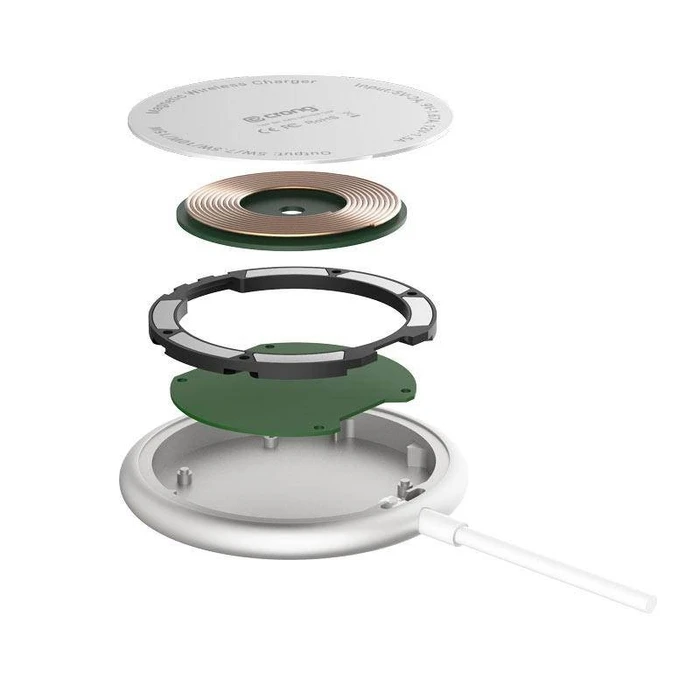 Ασύρματος Φορτιστής Crong Aluminium inductive silver