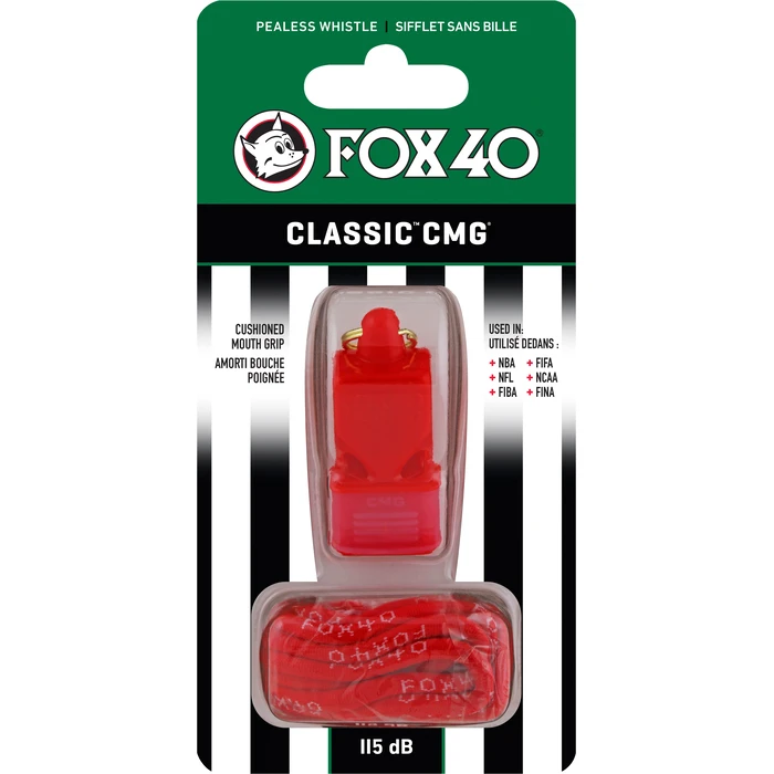 Σφυρίχτρα Fox40 Classic CMG Official Κόκκινη με Κορδόνι