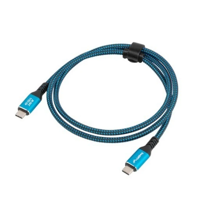 Καλώδιο USB Lanberg USB-C M/M USB4 1.5M 240W 60HZ black and blue