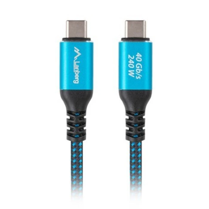 Καλώδιο USB Lanberg USB-C M/M USB4 1.5M 240W 60HZ black and blue