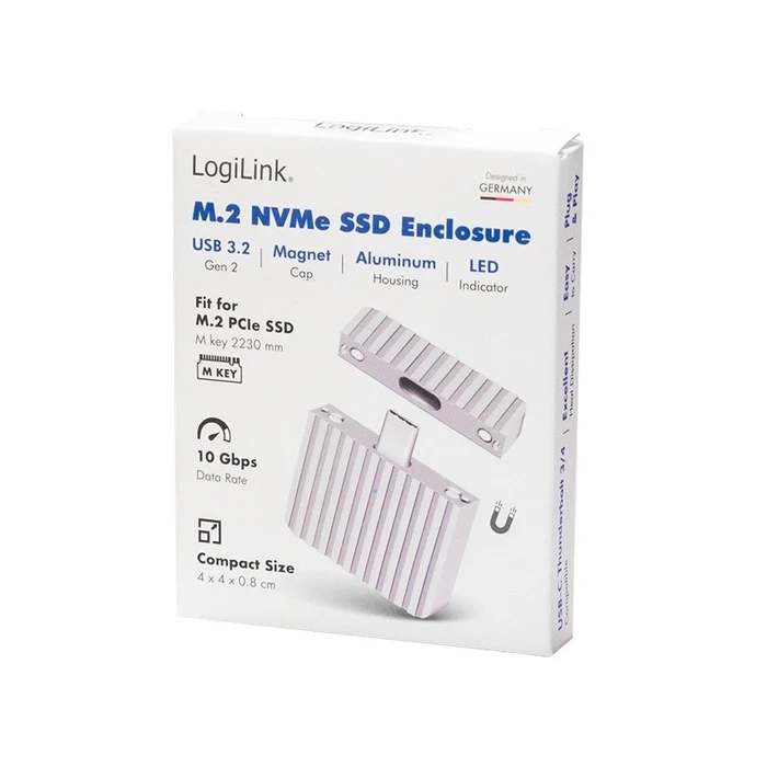 Θήκη για Σκληρό Δίσκο Logilink Very small USB3.2 Gen2x1 SSD USB-C NVM