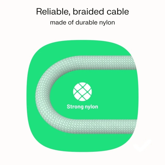 Καλώδιο USB Green Cell USB-C PowerStream 100W braid 1,2m Green