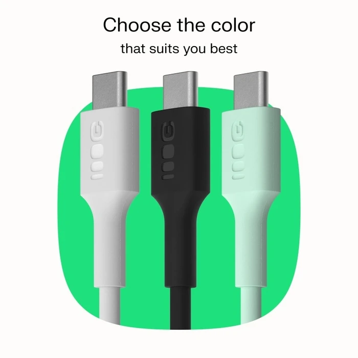 Καλώδιο USB Green Cell USB-C PowerFlex 100W silicone 1.2m Black