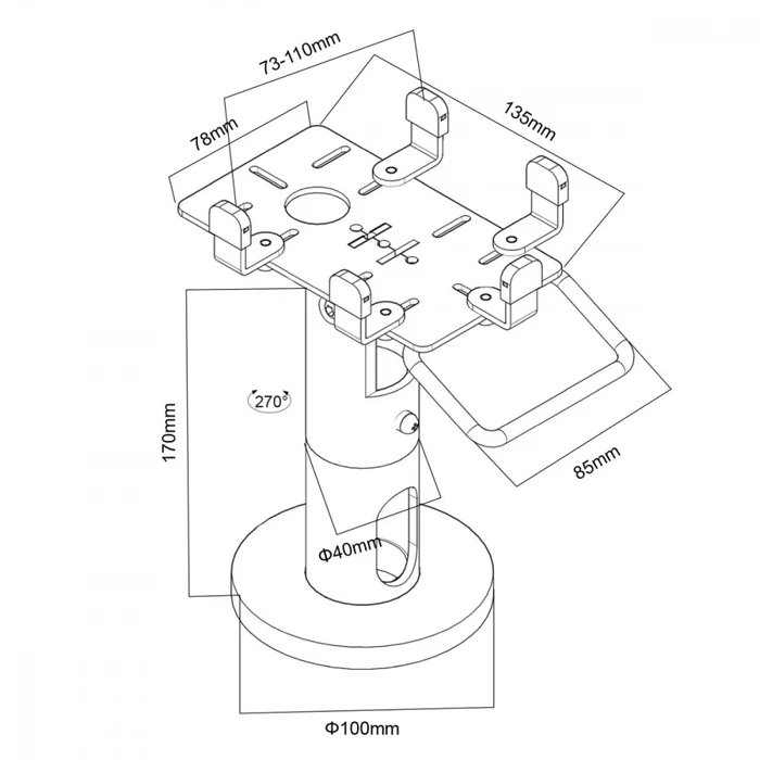 Βάση POS Maclean Payment terminal holder MC-818 Universal