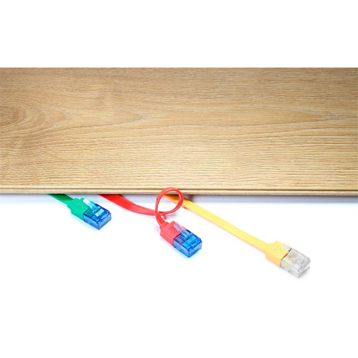 Goobay Flat U/UTP Cat.6a (Gigabit) Καλώδιο Δικτύου Ethernet 0.5m Μαύρο 96301