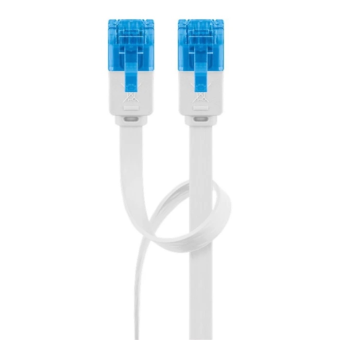GOOBAY καλώδιο δικτύου Cat6a U/UTP flat 1m λευκό (96314)