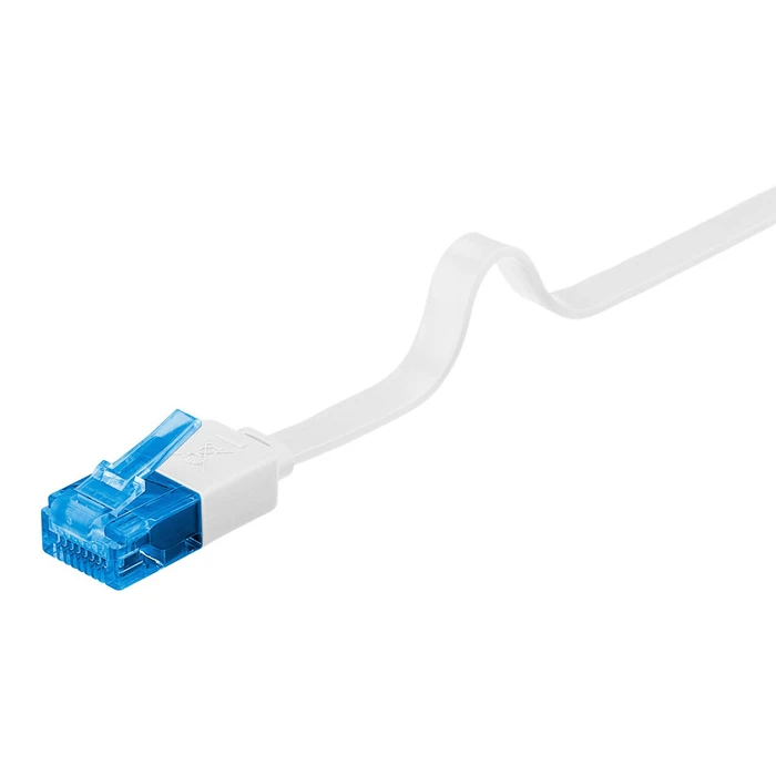 GOOBAY καλώδιο δικτύου Cat6a U/UTP flat 1m λευκό (96314)