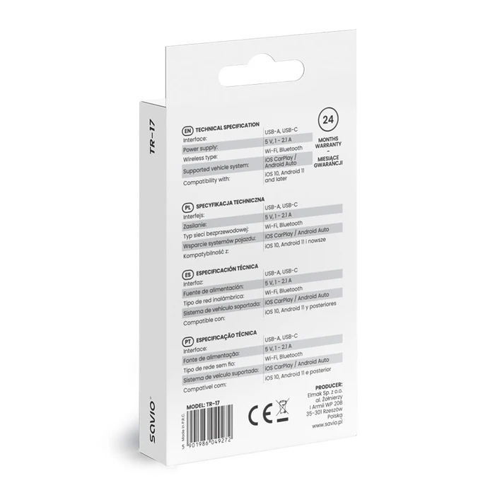 Αντάπτορας Αυτοκινήτου Savio Carplay&Android Adapter