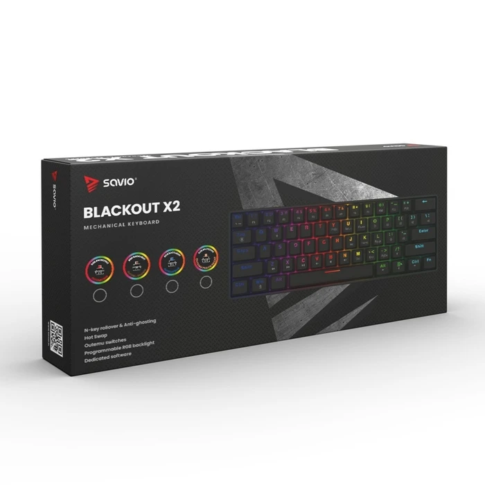 Gaming Πληκτρολόγιο Savio Blackout X2 PEACH