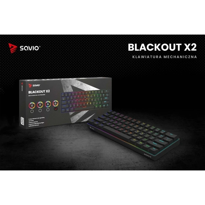 Gaming Πληκτρολόγιο Savio Blackout X2 PEACH