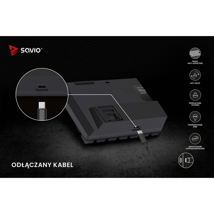 Gaming Πληκτρολόγιο Savio Blackout X2 PEACH