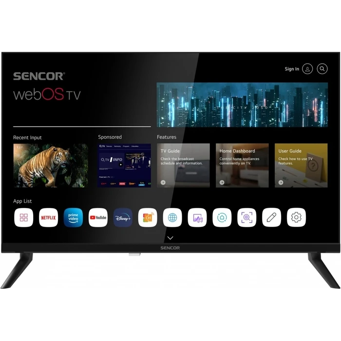 Τηλεόραση 24" Sencor smart webOS LG DVB-T/T2/C/S/S2 BT5 