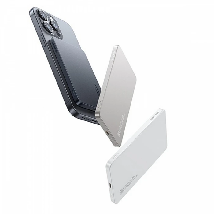 Power Bank Usams Powerbak 5000mAh 20W induction Magsafe White