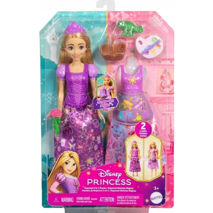 Κούκλα Mattel Lalka Disney Princess Historia Rapunzel 2w1