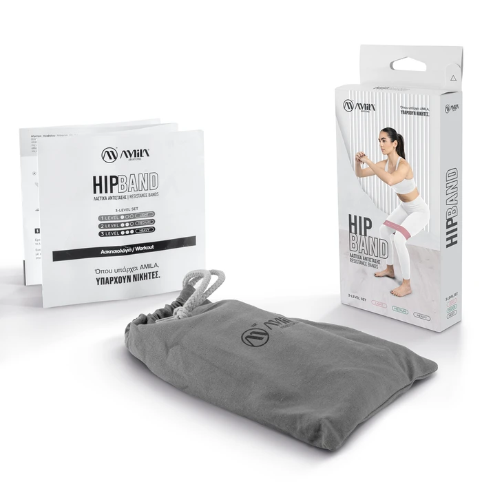 AMILA Hip Band Trinity - Rubber Hip Loop Bands (Set of 3 resistance levels)