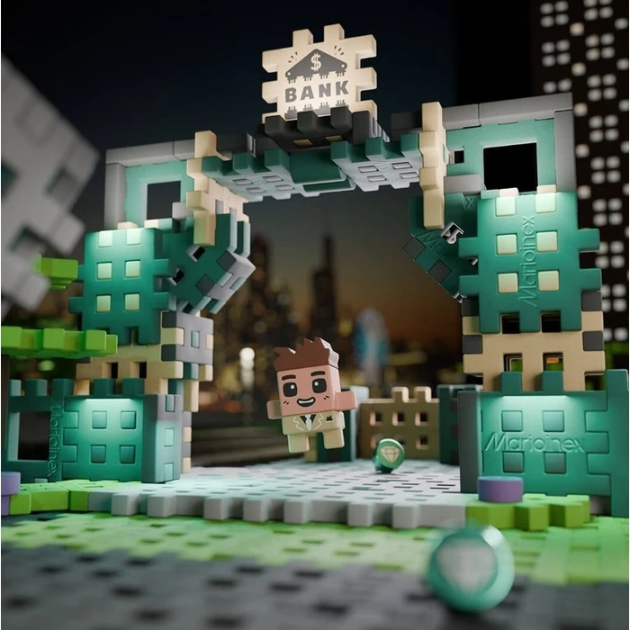 Τουβλάκια Marioinex Mini Waffle - Bank Robbery 148 Pieces