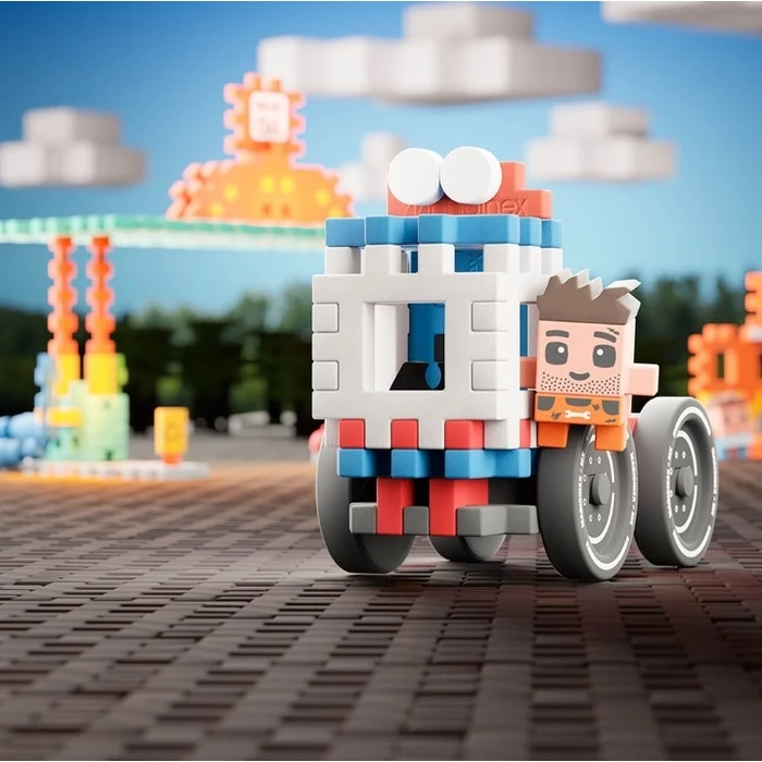 Παιχνίδι Κατασκευών Marioinex Mini Waffle - Gas station 148 pieces