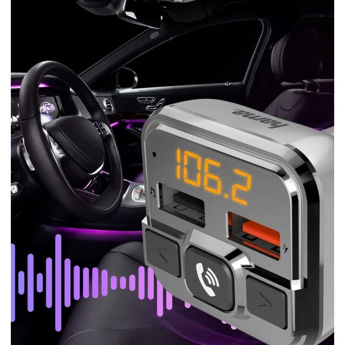 Φορτιστής FM Transmitter Αυτοκινήτου Hama with BT