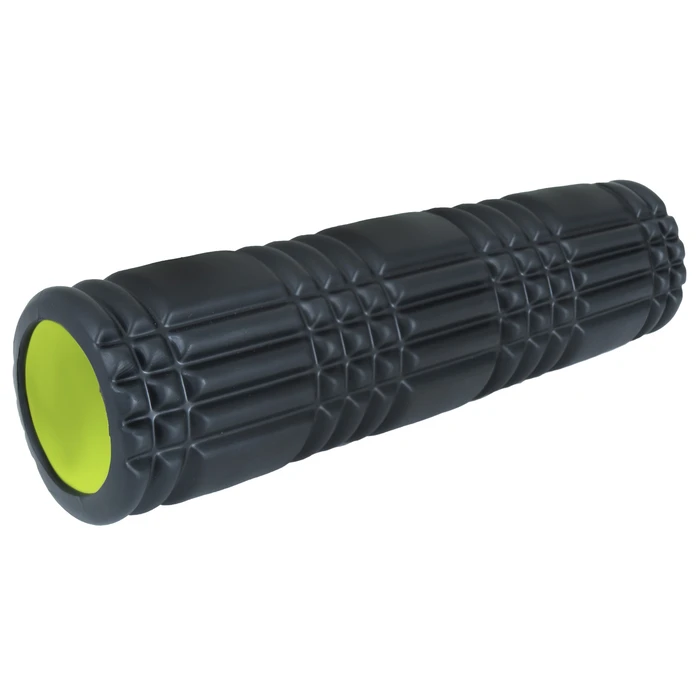 Foam Roller Amila Plexus 45 Φ14x45cm Μαύρο/Λάιμ