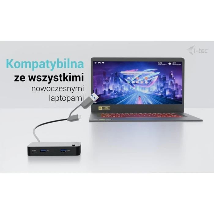 USB Hub i-tec Universal KVM 2x USB-C + 2x USB-A 3.0