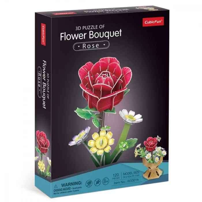 Παζλ Cubic Fun 3D Flower bouquet - Roses