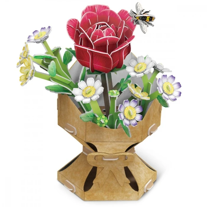Παζλ Cubic Fun 3D Flower bouquet - Roses