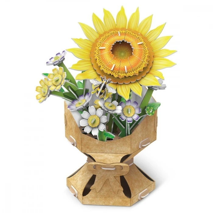 Παζλ Cubic Fun 3D Flower bouquet - Sunflowers