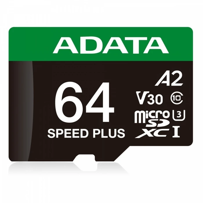 Κάρτα Μνήμης microSD 64GB Adata Speed Plus UHS1 U3 V30 A2