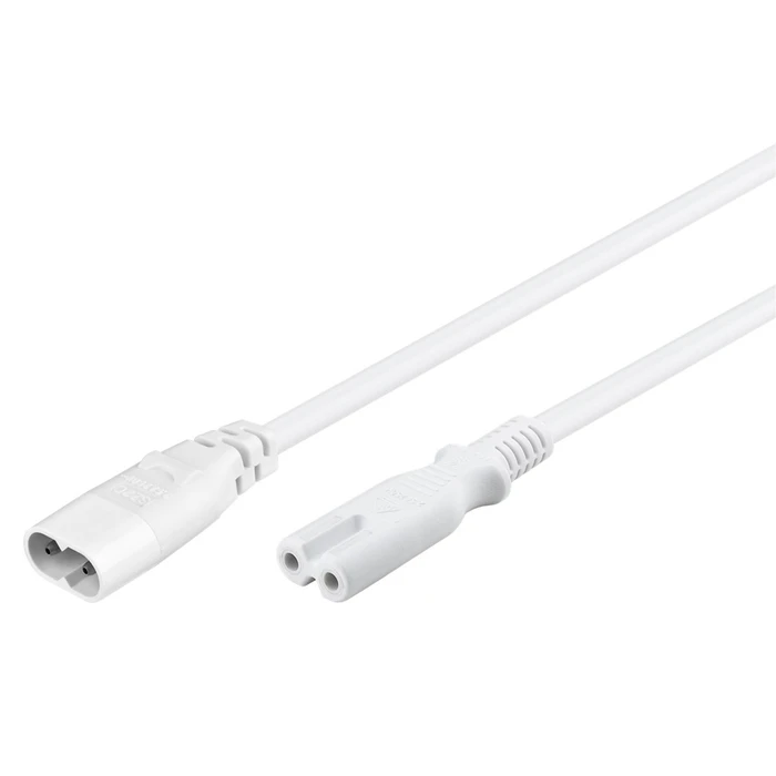 Καλώδιο Τροφοδοσίας Goobay προέκτασης 97200, 2x 0.75mm², 2m, λευκό