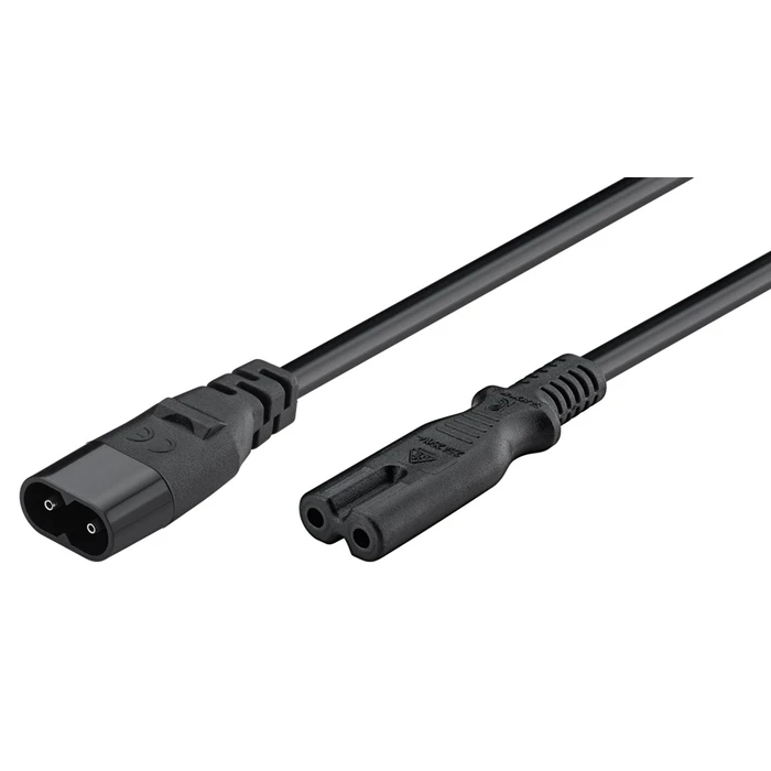 Καλώδιο Τροφοδοσίας Goobay προέκτασης 97201, 2x 0.75mm², 2m, μαύρο