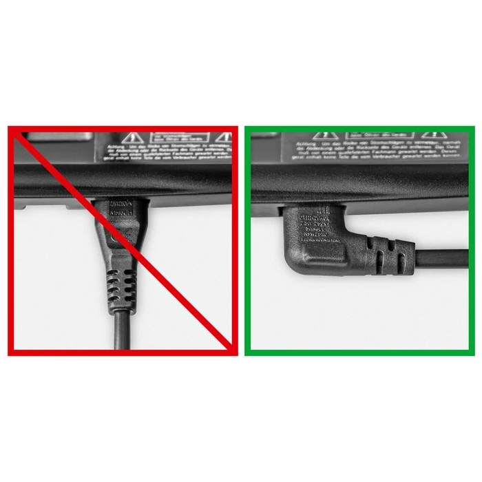 Καλώδιο Τροφοδοσίας Goobay Euro 97350, γωνιακό, 2x0.75 mm², 2m, μαύρο