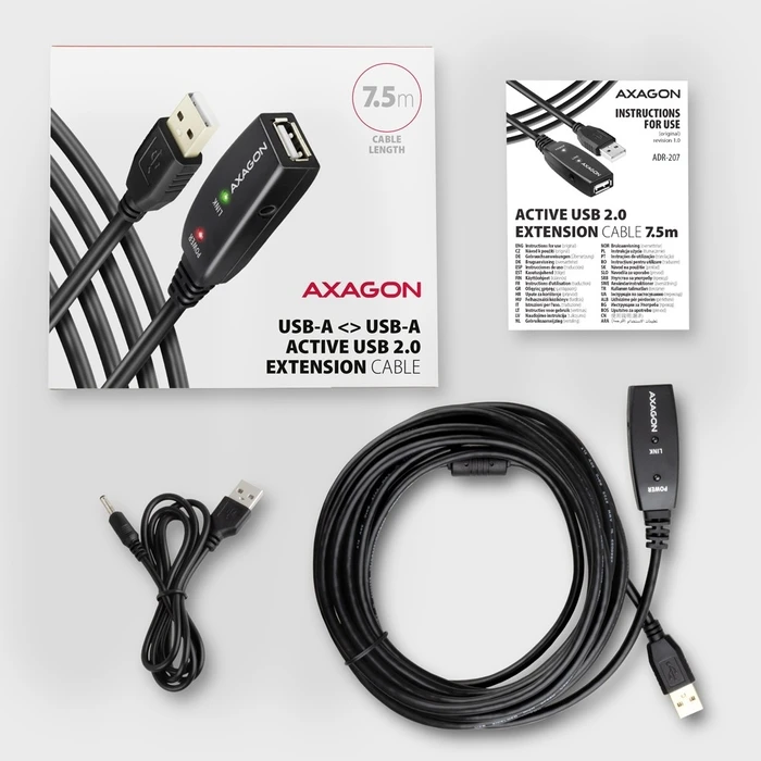 Καλώδιο USB Axagon ADR-207 USB 2.0 A-M - A-F akt. 7m kabel