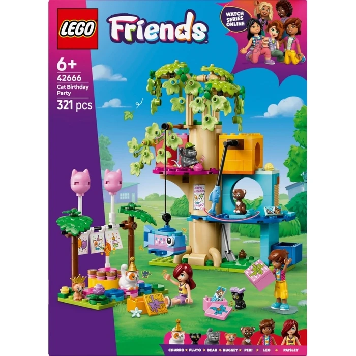 Lego Friends 42666 Cat's Birthday Party and Treehouse