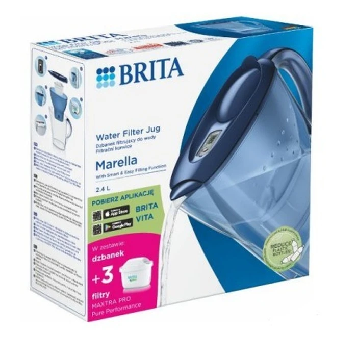 Κανάτα με Φίλτρο Brita Marella 2.4l + 3 Pure Performance cartridges