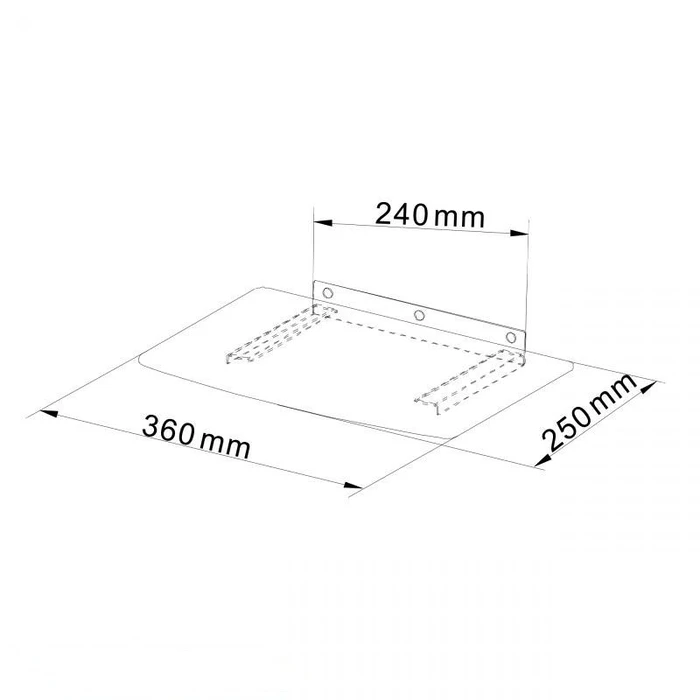 Wall Shelf for DVD Blu ray Decoders 10kg