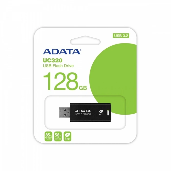 USB Flash 128GB Adata Pendrive UC320 USB3.2-A Gen1 Black