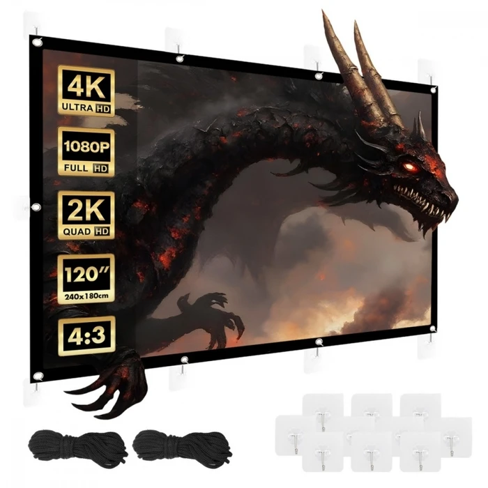 Οθόνη Προβολής Projector Maclean MC-169, 240x180cm