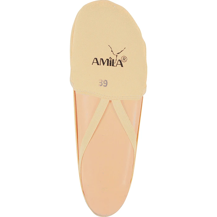 Παπούτσια Ρυθμικής Γυμναστικής Μύτης Microfiber Tan - Νο 36, AMILA