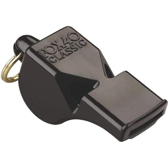 Σφυρίχτρα Fox40 Classic Safety Μαύρη με Κορδόνι