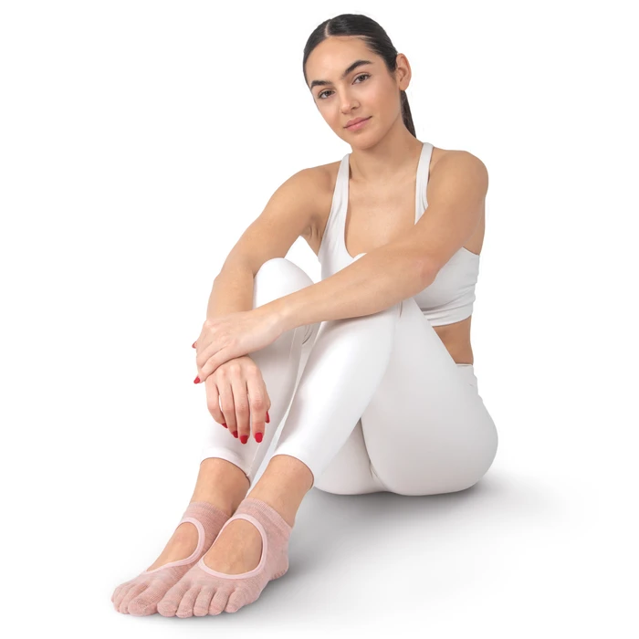 Women's Pilates Yoga Pulcherrima Toe Socks 39-42 – Pink Sky (AMILA)