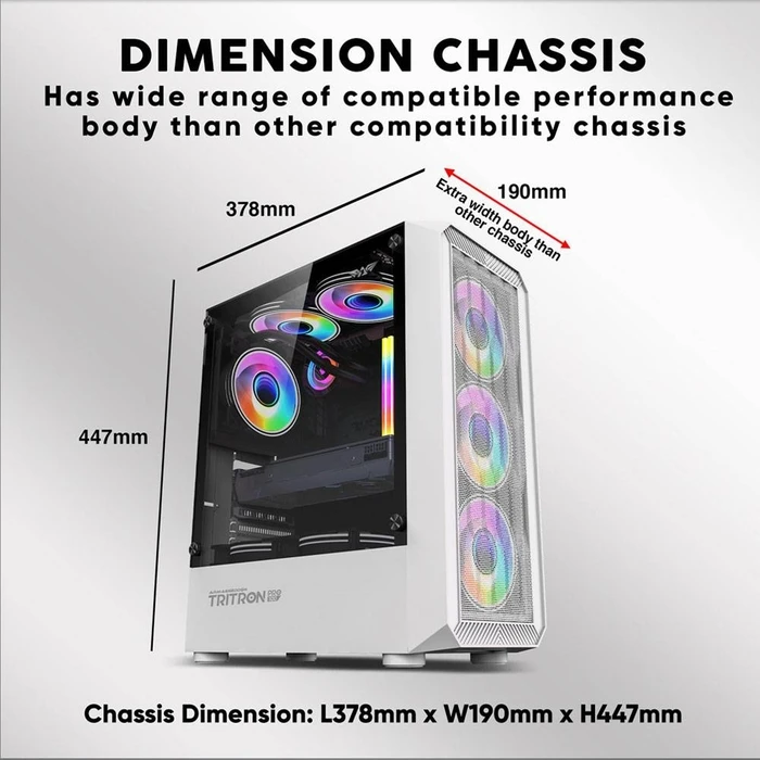 Κουτί Η/Υ Armaggeddon With 4 Argb Fans Tritron Pro 100 White
