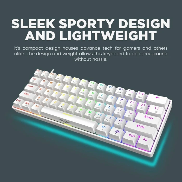Gaming Πληκτρολόγιο Armaggeddon Mechanical Mka-1C Nex White Tactile Brown Switch