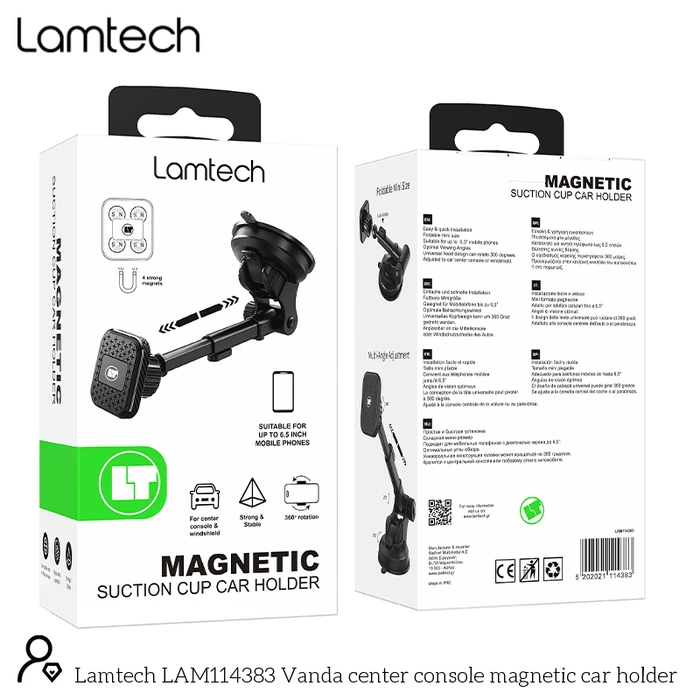 Βάση Αυτοκινήτου Lamtech Magnetic Up To 6.5'
