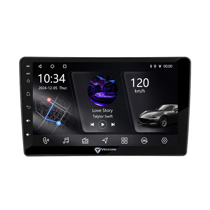 VenCore 3236-10005-0798B4 - 9" Android 15 PX5S Multimedia Screen for Opel Combo C 2002-2010 (2GB/32GB) - Black