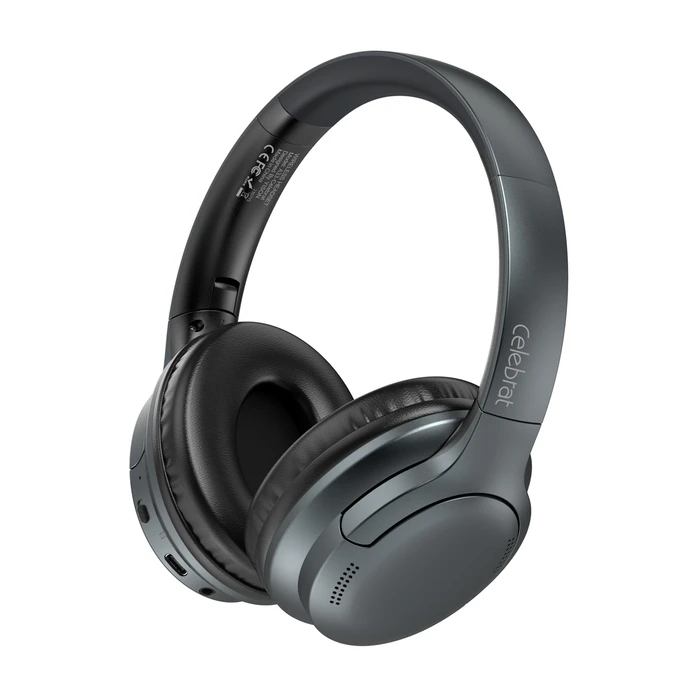 Headphones Celebrat A33, Ασύρματα & Ενσύρματα, Anc, 40mm, 300Mah, Μαύρα