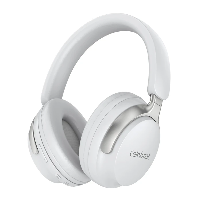 Headphones Celebrat A40, ασύρματα & ενσύρματα, 40mm, 250mAh, Λευκά