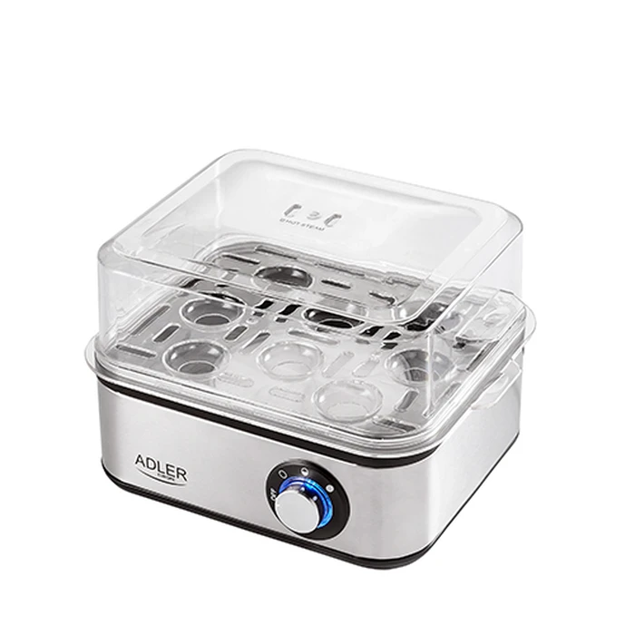 Βραστήρας Αυγών Adler AD 4486 8 egg(s) 800 W Black,Satin steel,Transparent