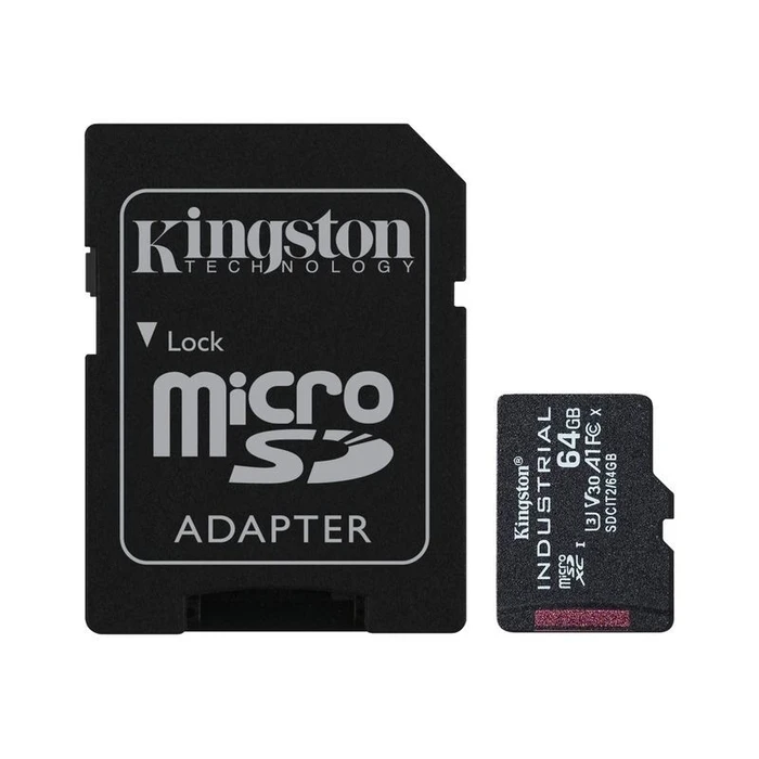 Κάρτα Μνήμης microSDXC 64GB Kingston Industrial - UHS-I